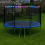 Детски батут с мрежа 244см с ПДОАРЪΚ LED Лампички – Подсилена конструкция и UV защита, снимка 2