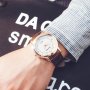 ✨Класически ръчен часовник с кожена верижка, дамски и мъжки вариант - черна/кафява каишка, снимка 7