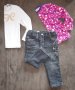 Лот за момиче дънки и блузки 92 см, снимка 1 - Бебешки дънки - 25931294