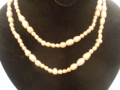  колие- огърлица гердан  от естествени бели речни перли изработва се ръчно, снимка 1 - Антикварни и старинни предмети - 36518484