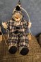 Колекционерска порцеланова кукла клоун на люлка , снимка 1