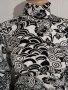 Бяло-черно поло, L; Сиво фино поло, снимка 1 - Блузи с дълъг ръкав и пуловери - 35994076
