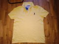 U S Polo Assn маркова тениска бродирано лого жълта памук размер реален Л, снимка 2