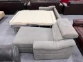 Сив ъглов диван от плат с функция сън и ракла, снимка 4