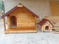 Лакирана дървена къща за кучета , средни и големи породи кучета къща за куче от дърв кучешка колиба, снимка 5