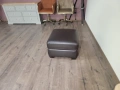 Кафява кожена табуретка с функция ракла, снимка 11