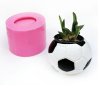 3D топка футболна силиконов молд форма кашпа саксия свещ свещник декор гипс украса, снимка 1
