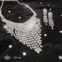 Луксозен дамски комплект бижута с кристали от 2 части Larissa, снимка 1 - Бижутерийни комплекти - 41889389