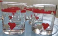 Чаши стъкло (сърца) - 2 комплекта по 6 бр., снимка 5