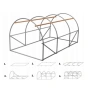 Компактна бяла оранжерия - професионална защита и идеални условия за вашите култури - 3 х 2 х 2м , снимка 8
