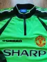 UMBRO Manchester United 1998-99 Retro Goalkeeper Shirt Green - футболна ретро блуза М-Л, снимка 1