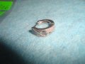 СРЕБЪРНА СКЪПОЦЕННА ОБЕЦА СРЕБРО 925 АНГЛИЯ с МИНИАТЮРНИ ЮВЕЛИРНО ШЛИФОВАНИ ЦИРКОНИ МАЙСТОРСКА 25706, снимка 10