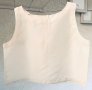 Потник/топ  кроп 100% коприна, екрю, снимка 8