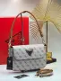 Michael Kors Дамска Елегантна Чанта С Капак Монограм И Златисти Детайли-Различни Цветове Код SEM-692, снимка 7