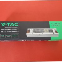 Захранване V-TAC Slim за LED ленти 120W,10A,12V, снимка 1 - Лед осветление - 44532473