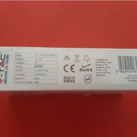 Захранване V-TAC Slim за LED ленти 60W,5A,12V, снимка 2 - Лед осветление - 44533610