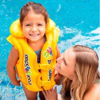 НОВИ! Детска надуваема жилетка Intex Pool School 18-30кг. 3-6г., снимка 3 - Водни спортове - 39882462