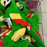Плюшен папагал със звук детска играчка, снимка 1 - Плюшени играчки - 39316137