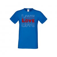 Мъжка тениска Свети Валентин LOVE LOVE LOVE 2, снимка 3 - Тениски - 35711921