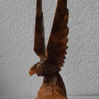 30 см Орел, фигура, птица дърворезба, пластика, статуетка, снимка 5 - Статуетки - 39749258