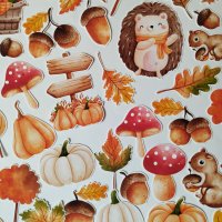 Изрязани елементи от картон Sweet autumn 36 бр - R045, снимка 3 - Други - 41620315