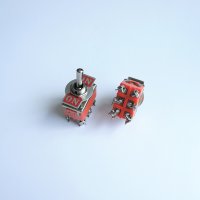 Ключ с лост 6pin и 2 положения червен 250V 15A Ф12mm, снимка 1 - Друга електроника - 42608954