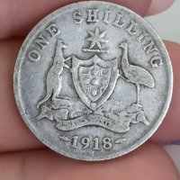 1 шилинг 1918 сребро Австралия

, снимка 1 - Нумизматика и бонистика - 41664944