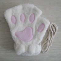 Ръкавици без пръсти котешка лапа , дамски зимни ръкавици , лапа на котка , снимка 6 - Ръкавици - 35799927