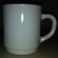 Чаша за кафе/чай от бяло стъкло, снимка 1 - Чаши - 44735886