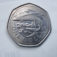 Монета . Карибски басеин . Барбадос . 1 долар. 1988 година., снимка 1 - Нумизматика и бонистика - 41847880