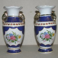 Ваза вазичка лот 2 вази вазички 13 см ретро стил, запазени, обща цена, снимка 2 - Вази - 41568411