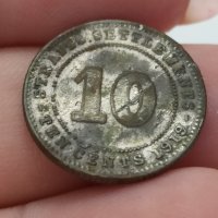 Стрейтс сетлементс 10 цента 1919 година, сребърна

, снимка 4 - Нумизматика и бонистика - 41664823