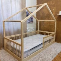Легло къщичка | модел: "РАДИ" | ALIA WoodCraft - Детски легла Монтесори, снимка 4 - Мебели за детската стая - 41981847
