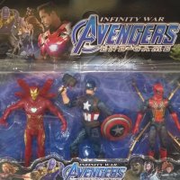 Комплект от 5 фигурки на Marvel (Спайдърмен, Тор, Железният човек, Капитан Америка), снимка 1 - Фигурки - 41517643