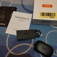 Безжични слушалки Tribit FlyBuds C2 BTH96, TWS, Bluetooth 5.2, черни НОВИ, снимка 5 - Bluetooth слушалки - 41799403