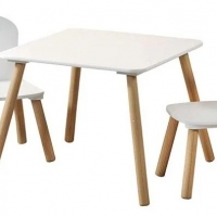 Детски дървени маса с два стола/детска маса и две столчета, снимка 1 - Други - 36111523