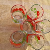 Ретро стъклени чашки , снимка 13 - Антикварни и старинни предмети - 44449222