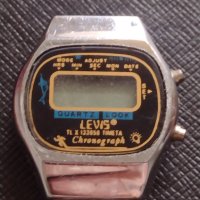 Ретро рядък модел електронен часовник от соца LEWIS CHRONOGRAPH, за КОЛЕКЦИЯ 30206, снимка 2 - Дамски - 40885202