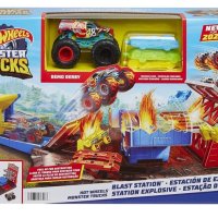 Hot Wheels - Монстер тракс: Комплект Експлозията, снимка 2 - Коли, камиони, мотори, писти - 42605675