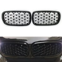 Бъбреци Решетки за BMW X5 E70 / X6 E71 (2007-2013)Diamond Style Черен Гланц, снимка 1 - Аксесоари и консумативи - 40832257