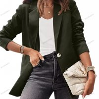 Ново дамско едноцветно ежедневно сако с дълъг ръкав, 8цвята - 023, снимка 7 - Сака - 39258787