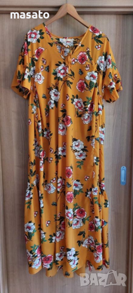 жълта дълга рокля, снимка 1