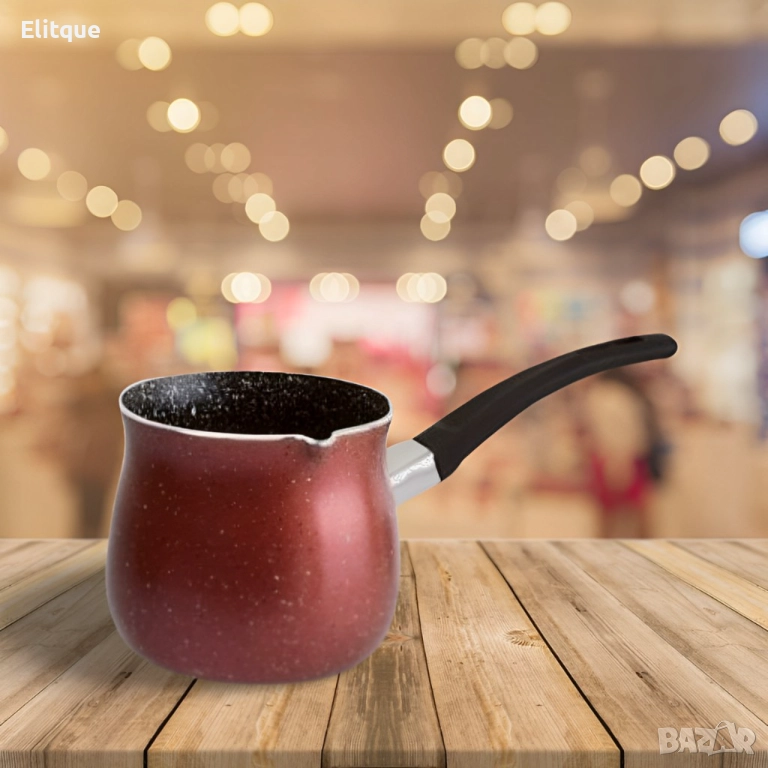 Джезве Rosberg R51305G10, 0.640л., Незал. покр.,Алуминий, Бордо-мраморно, снимка 1