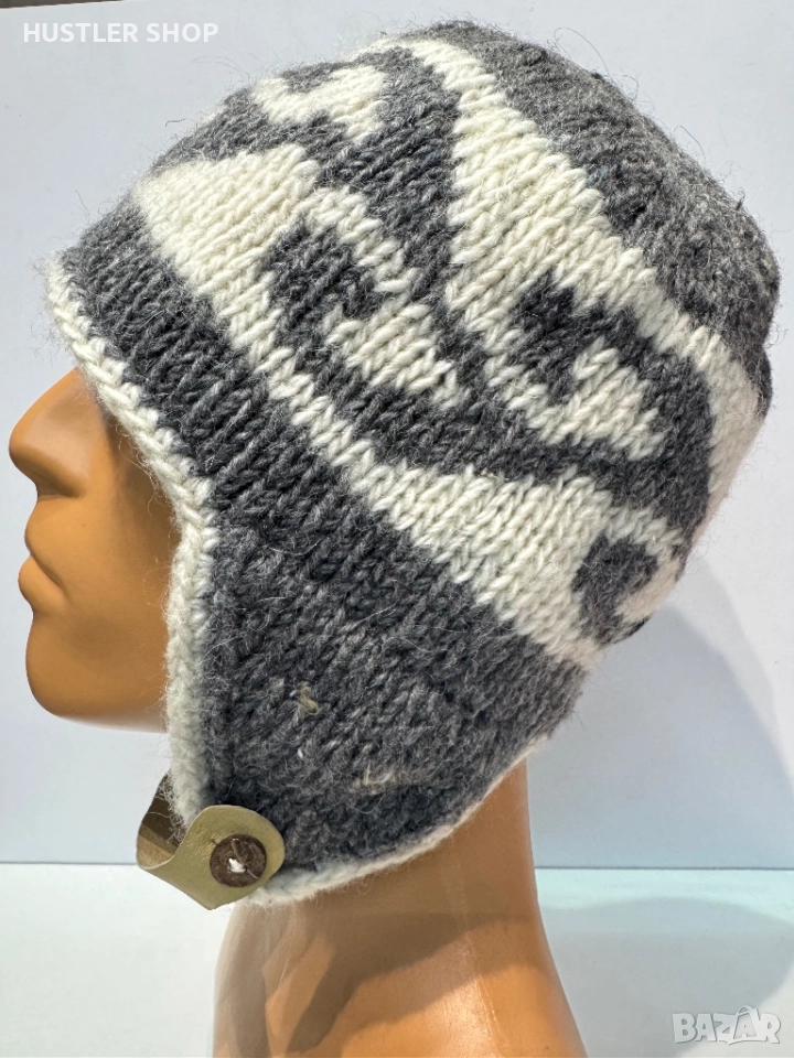 Мъжка зимна шапка 100% вълна, снимка 1