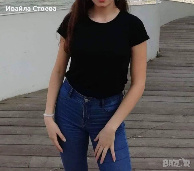 ЧЕРНА ДАМСКА ТЕНИСКА, снимка 1