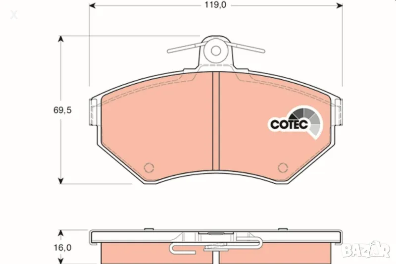 Trusting 224.1 Предни накладки VW Polo, Golf, Polo, Lupo, Caddy, Vento, SEAT Cordoba, Toledo        , снимка 1