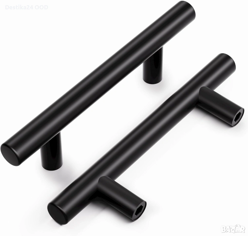 Черни мебелни дръжки Vepagoo 102 мм – комплект 25 броя, снимка 1