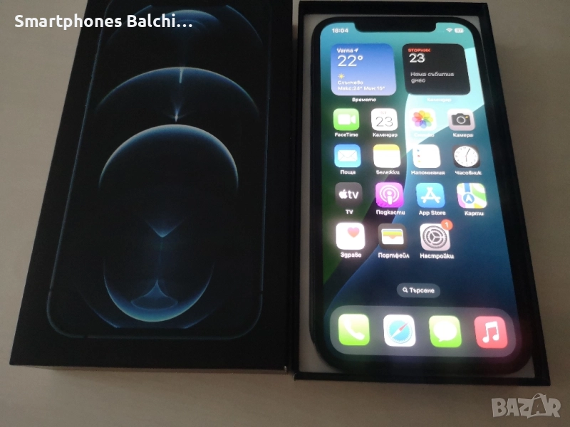Iphone 12 Pro Pacific Blue-256gb /100 %Battery health , снимка 1