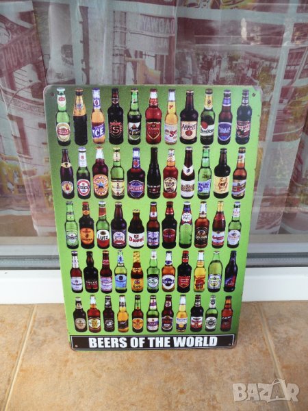 Бирите по света бира бутилки тъмна светло декорация бар етикети, снимка 1
