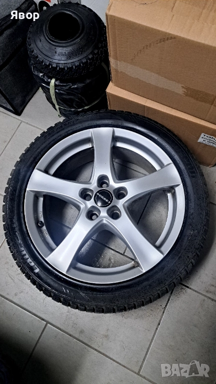 Джанти Борбет със зимни гуми 17 5x112 като нови  , снимка 1